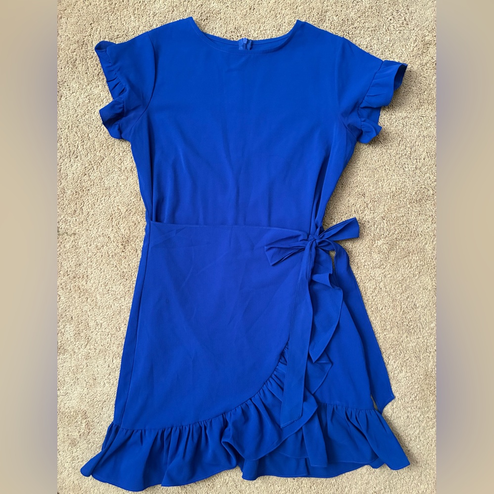 Vibrant Blue Wrap Dress